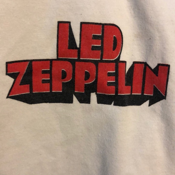 Cute cropped led zeppelin tee red and white - Picture 3 of 4
